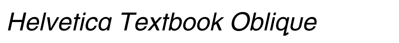 Helvetica Textbook Oblique image